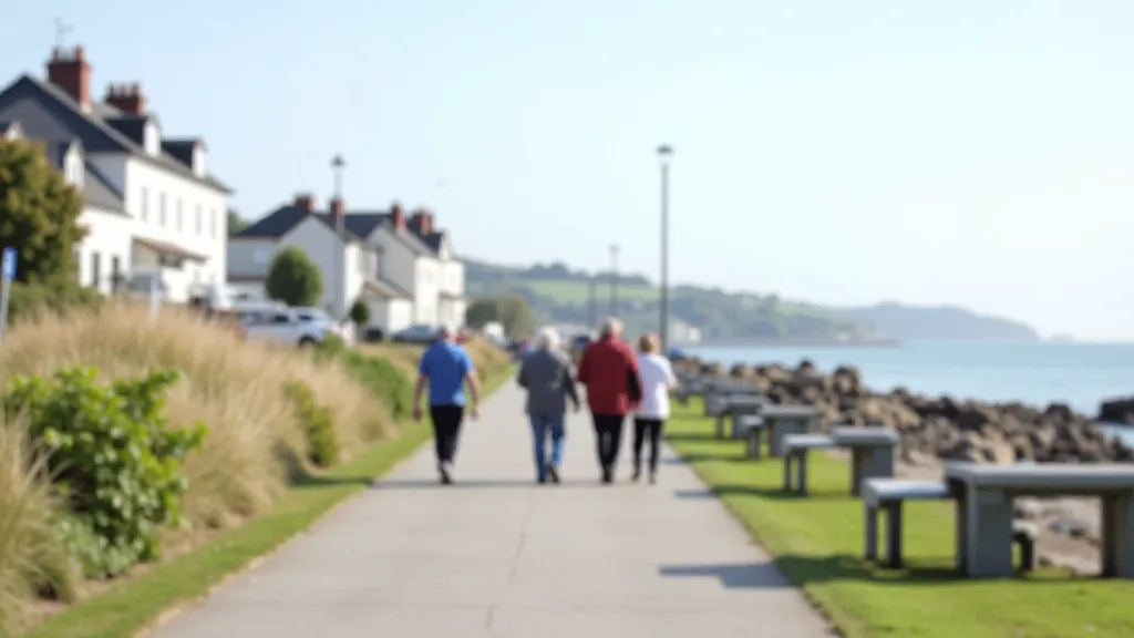 Bray to Greystones seafront promenade with Victorian architecture and seaside charm